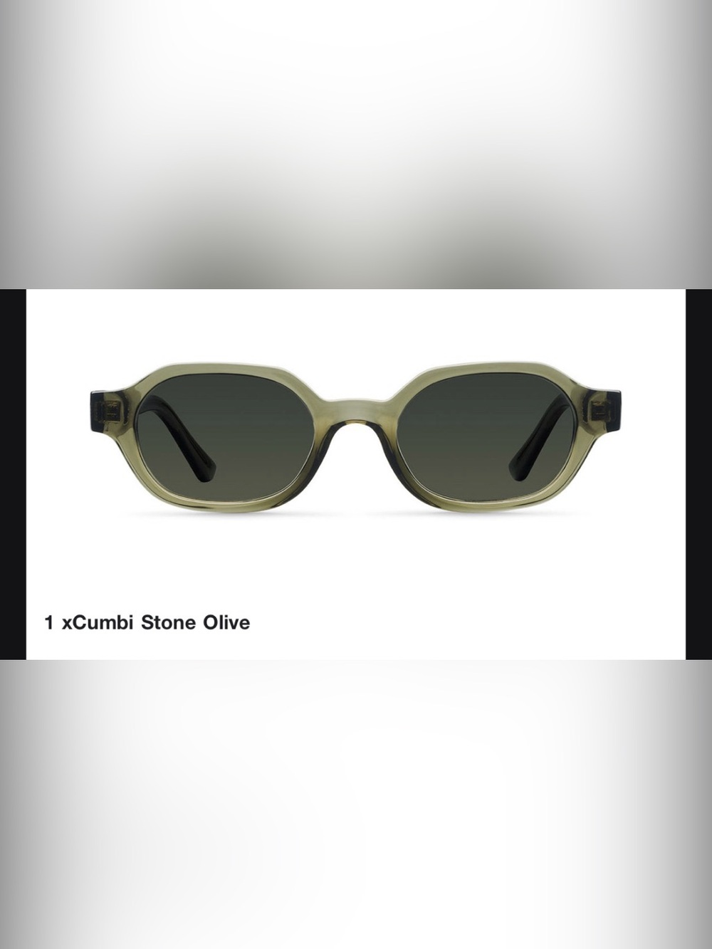Meller Cumbi Stone Olive Green Round Sunglasses